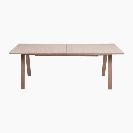 Table extensible ALINE coloris chêne blanchi 100 x 210 cm