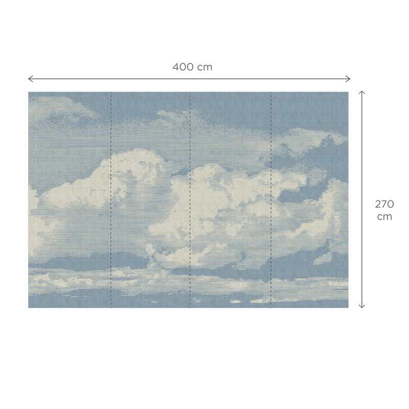 Papier peint panoramique XL NUBE 400 x 270 cm bleu ciel