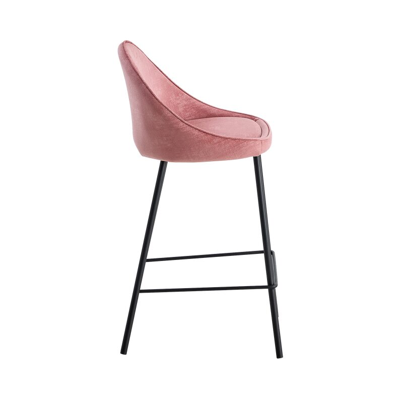 Tabouret de plan de travail CAITLYNE coloris rose