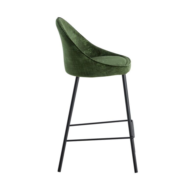 Tabouret de plan de travail CAITLYNE coloris vert émeraude