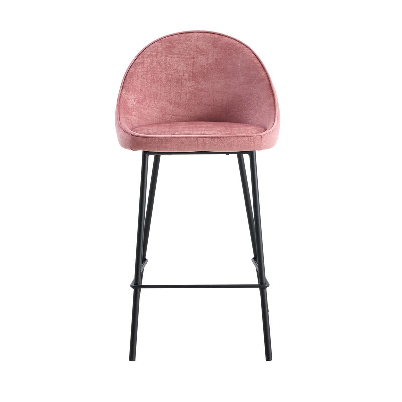 Tabouret de plan de travail CAITLYNE coloris rose