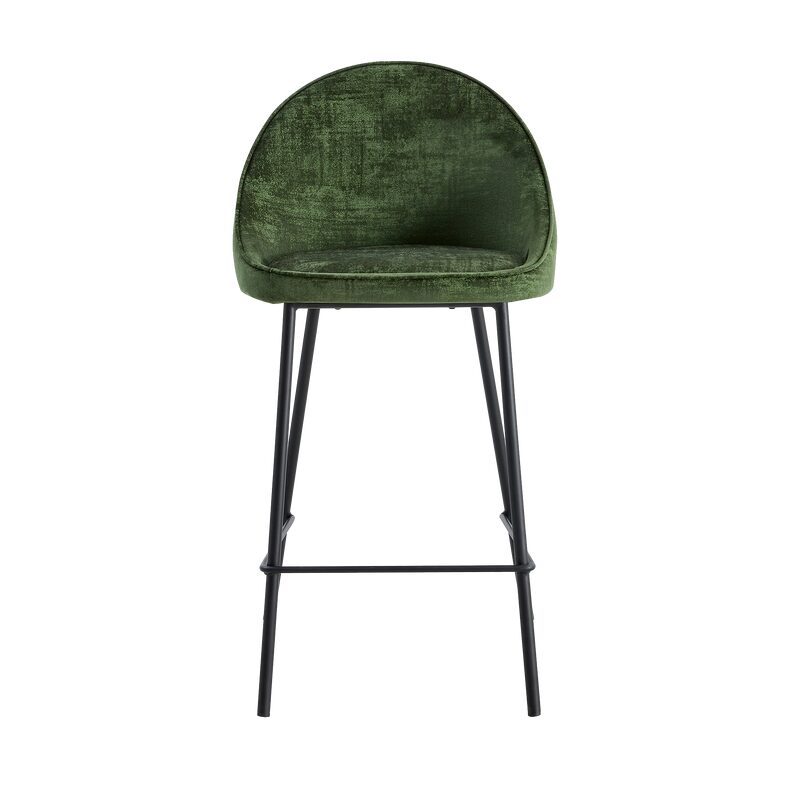 Tabouret de plan de travail CAITLYNE coloris vert émeraude