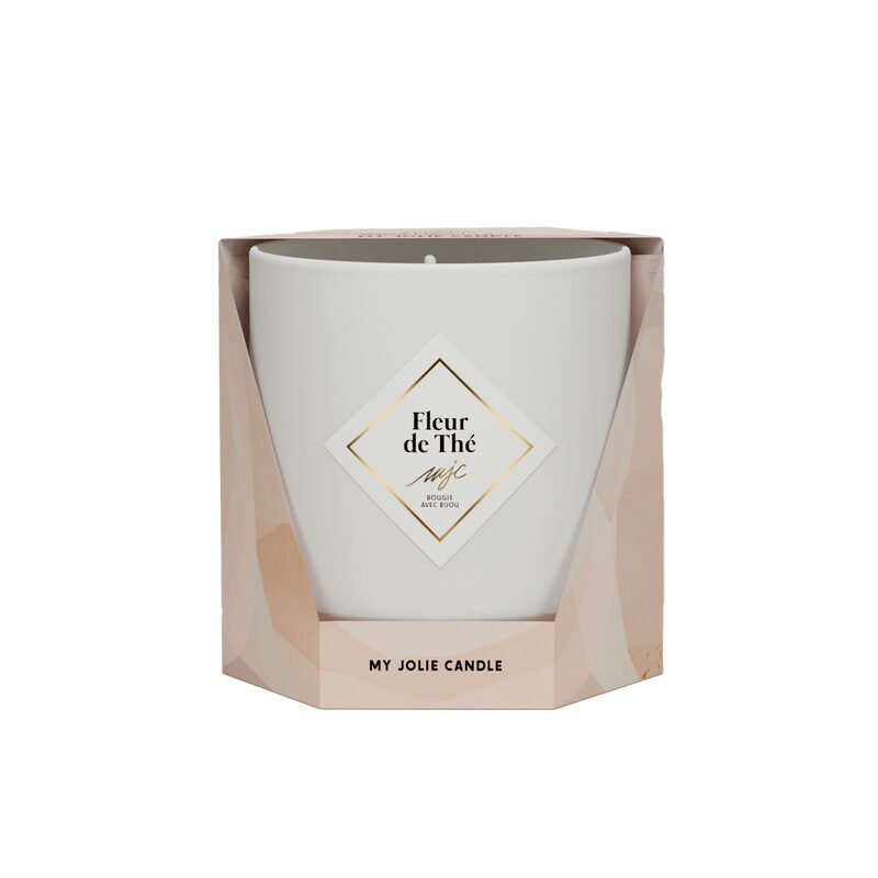 Bougie bijoux LES ESSENTIELLES coloris blanc