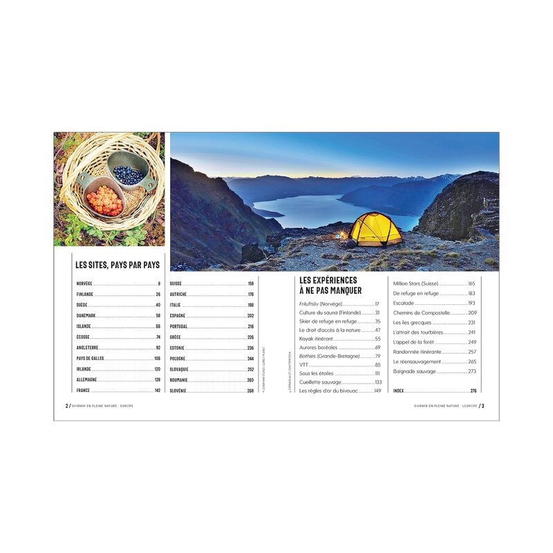 Livre voyage et nature DORMIR EN PLEINE NATURE