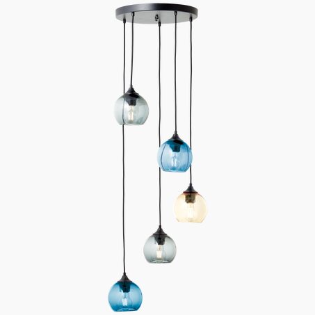 Suspension AMIRI coloris gris, bleu, ambre 150 x 50 cm