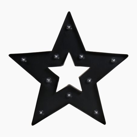 Objet lumineux STAR coloris noir 35 x 36,5 cm