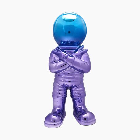 Figurine ASTRONAUTE coloris Bleu, Mauve