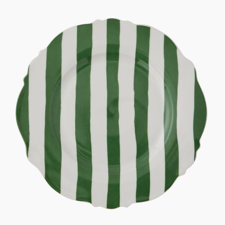 Assiette LEXI coloris blanc / vert