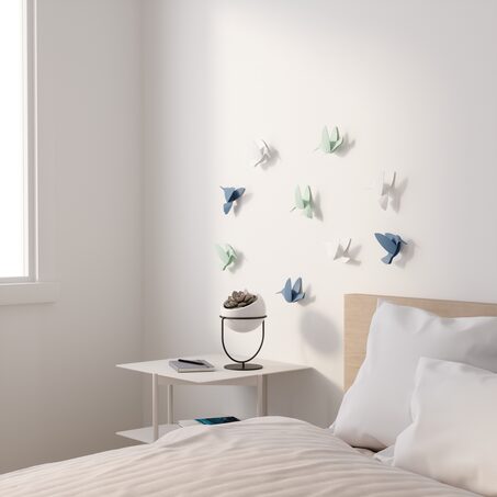 Bijou de mur HUMMINGBIRD coloris Bleu - vert - blanc