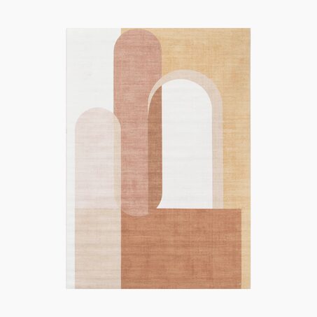 Tapis extérieur SUNSET coloris terre cuite 120 x 160 cm