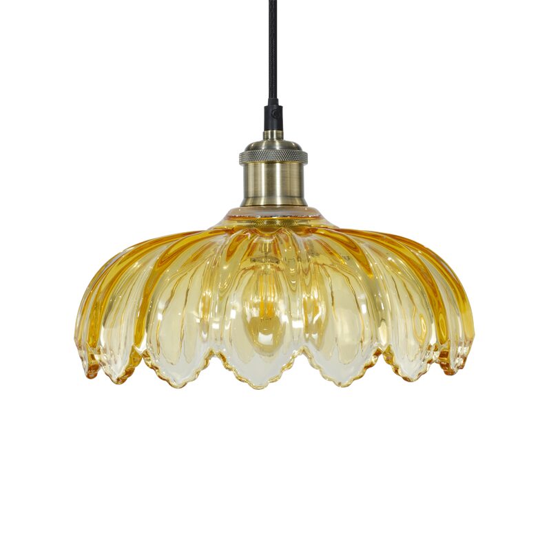 Suspension VIRGO coloris jaune orange 25 x 26 cm