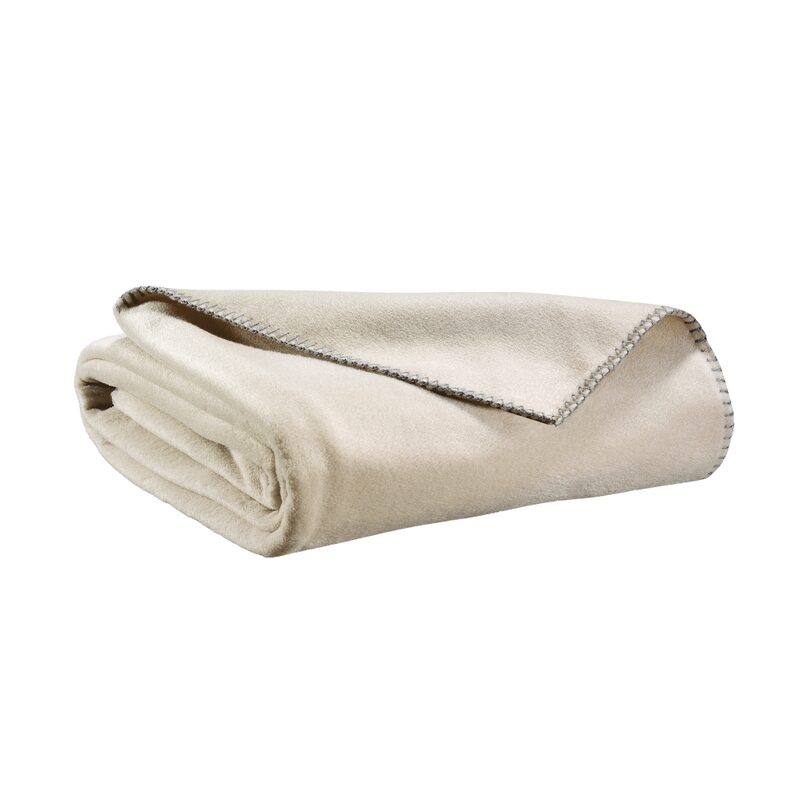 Plaid polaire LANA coloris gris perle