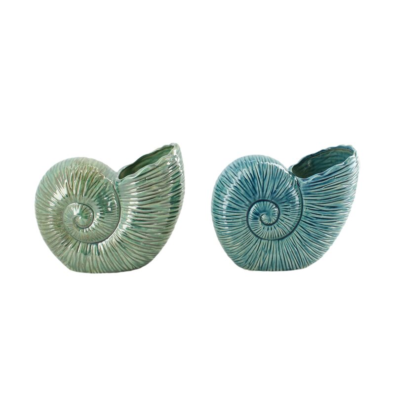 Vase SHELL coloris vert