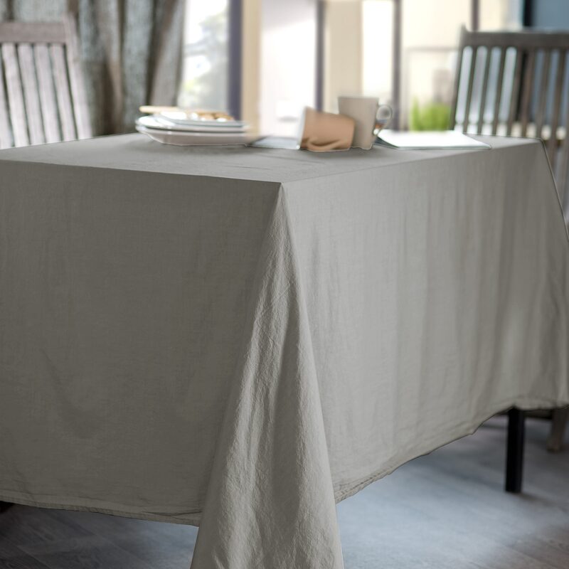 Nappe PERCALE coloris gris 150 x 250 cm