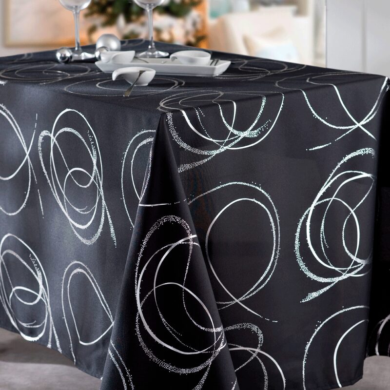Nappe BUZAN coloris noir 150 x 250 cm