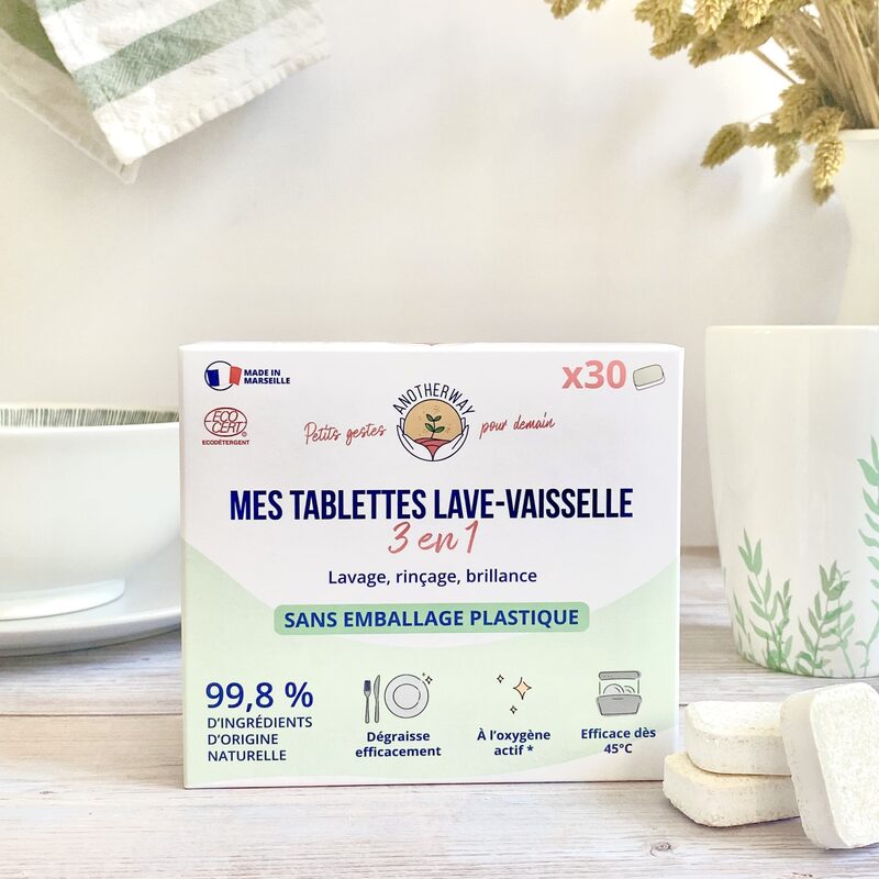 ANOTHER WAY Tablettes lave-vaisselle 3 EN 1 coloris vert
