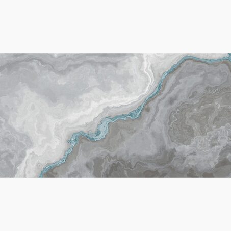 Papier peint panoramique XXL MARMOR 500 x 270 cm gris perle et bleu azuréen
