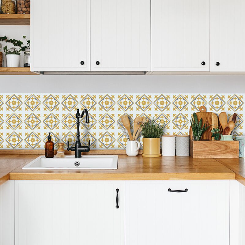Revêtement décoratif adhésif MINI WALL TILES NADIA GOLD coloris or