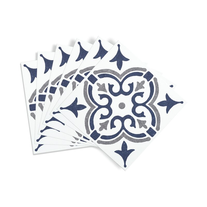 Revêtement décoratif adhésif MINI WALL TILES JAMILA BLUE coloris bleu
