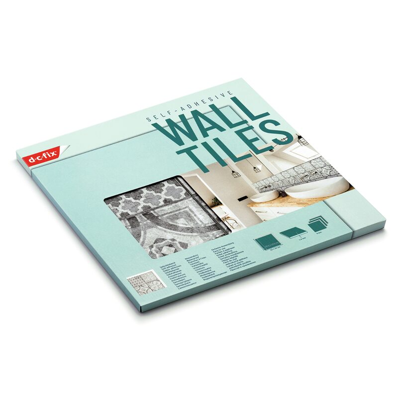Revêtement décoratif adhésif WALL TILES MOROCCAN STYLE coloris gris foncé