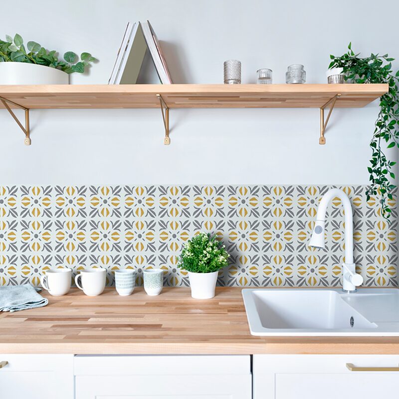 Revêtement décoratif adhésif MINI WALL TILES CUBIA GOLD coloris or