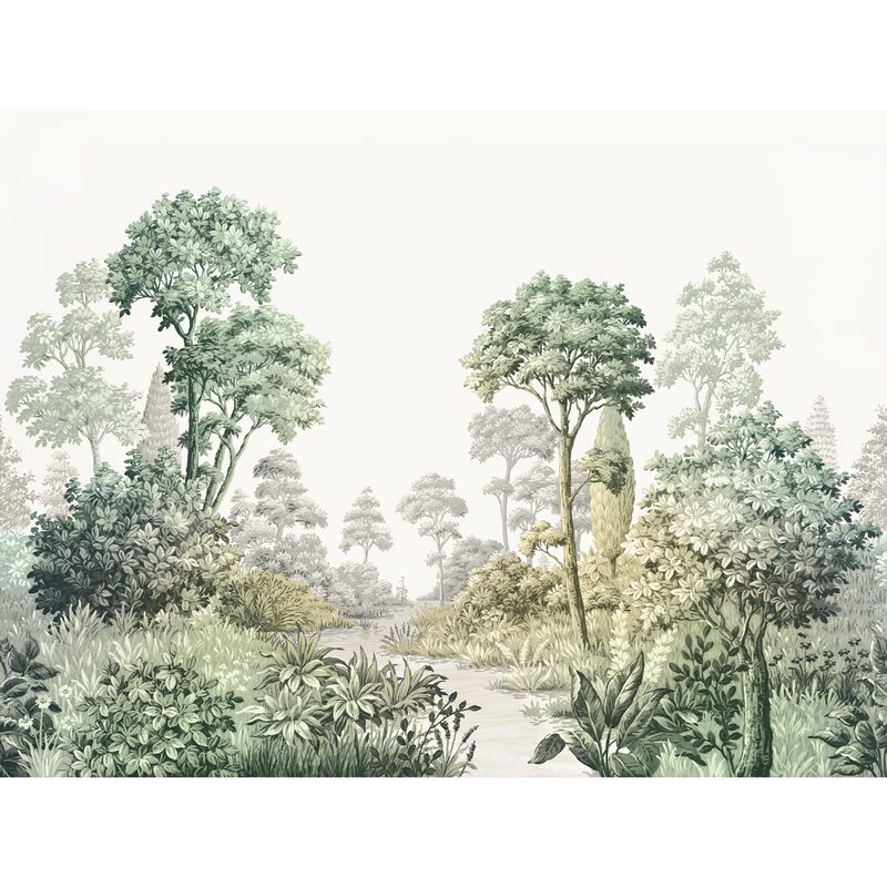 Papier peint panoramique XL BEAULIEU 371 x 280 cm vert