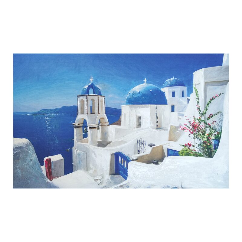 Toile peinte SANTORINI 80 x 50 cm