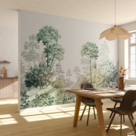Papier peint panoramique XL BEAULIEU 371 x 280 cm vert