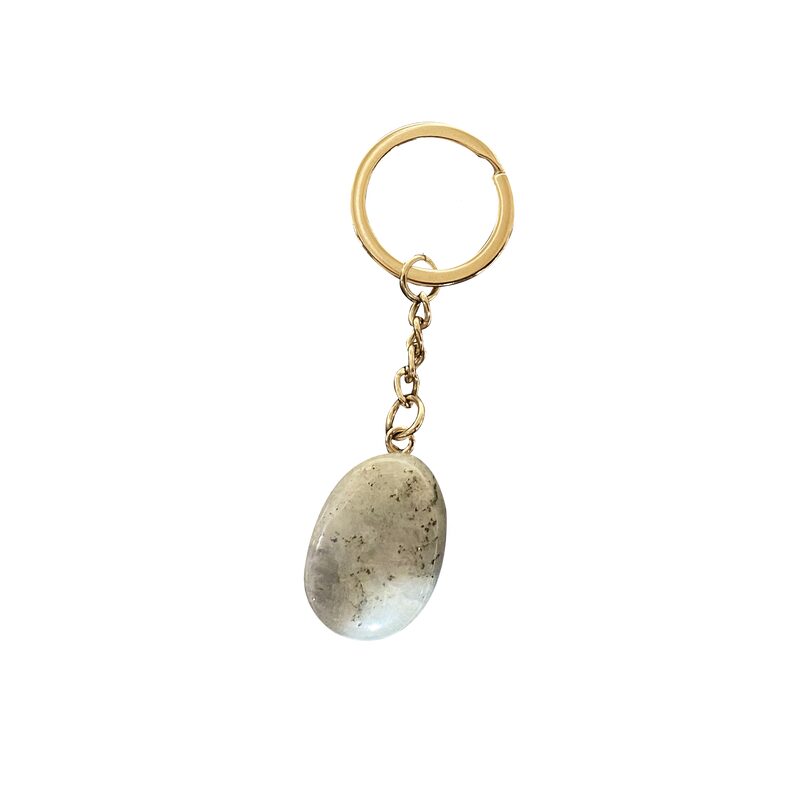 Lithothérapie PORTE CLÉS LABRADORITE coloris bleu