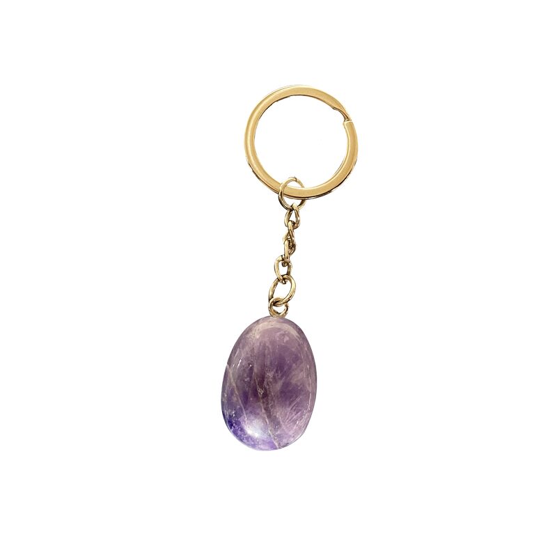 Lithothérapie PORTE CLÉS AMETHYSTE coloris violet