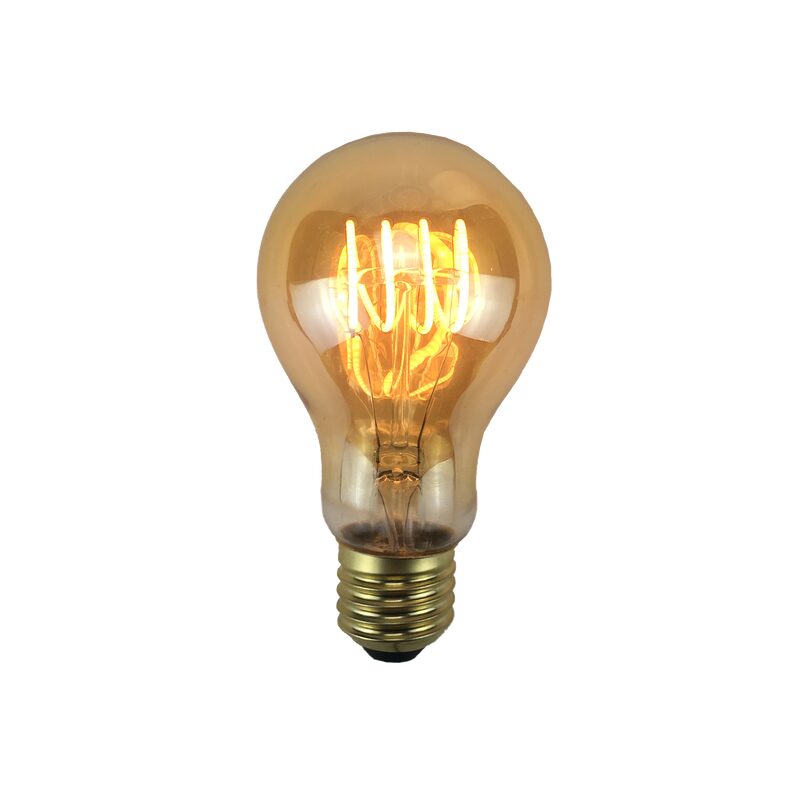 Ampoule GLOBE AMBRE FILAMENT LED 25W E27 coloris jaune 10,5 x 6 cm