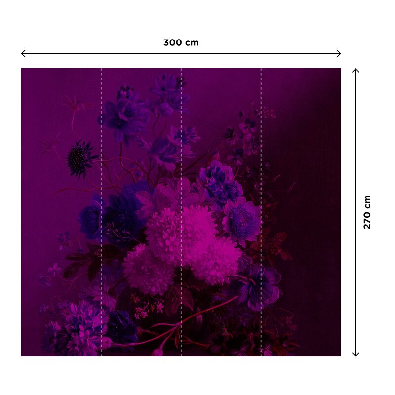Papier peint panoramique XL GRAPPOLO 300 x 270 cm violet