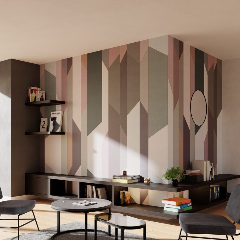 Papier peint panoramique XXL THEOTIME 500 x 270 cm rose