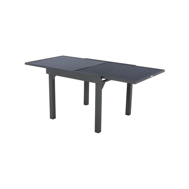 Table extensible PIAZZA coloris graphite 90 x 90 cm