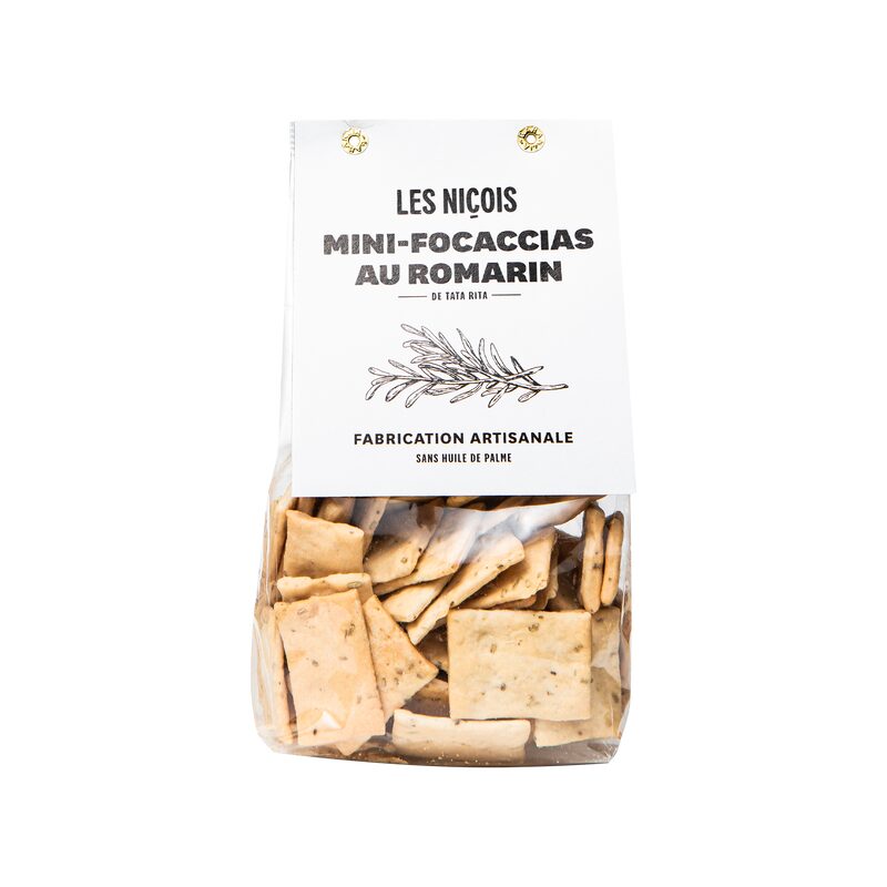 Biscuits apéritifs MINI-FOCACCIAS ROMARIN
