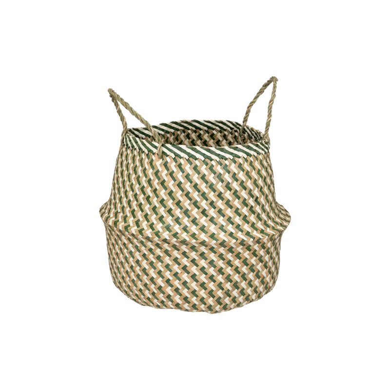 Panier ELIE coloris Beige/Vert