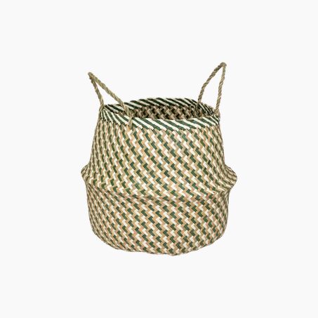 Panier ELIE coloris Beige/Vert