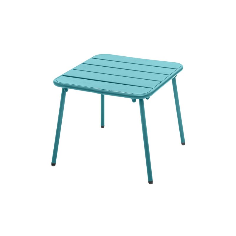 Table basse PHUKET coloris bleu canard 45 x 45 cm