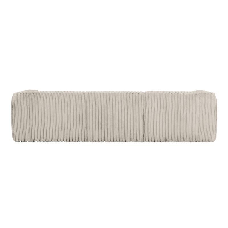 Canapé méridienne gauche BEAN coloris RIBCORD NATUREL 4 places