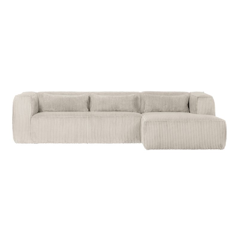 Canapé d'angle BEAN coloris RIBCORD NATUREL 4 places