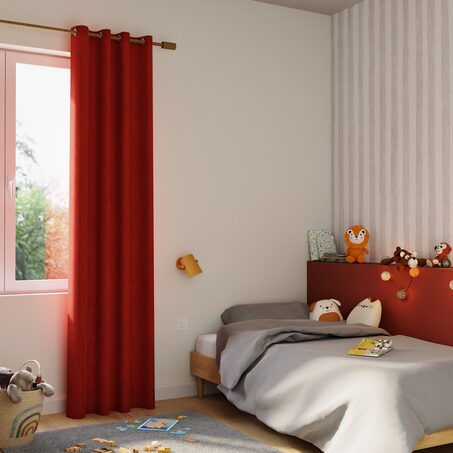 Rideau thermique KINLEY coloris poterie 140 x 260 cm