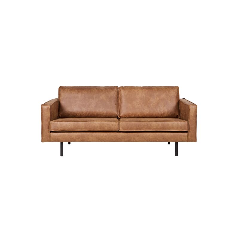 BePure Canapé RODEO coloris COPA COGNAC lisse 2 places