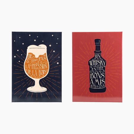 Amadeus Cades Déco murale métal APERO coloris bleu