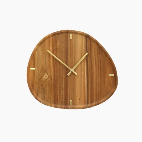 Horloge en bois AROLD coloris brun