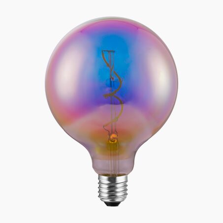 Ampoule LED GLOBE IRISÉ E27 12,5 CM multicolore 17,6 x 12,5 cm