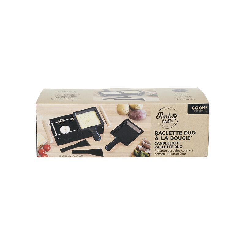 Raclette à la bougie DUO SNOW coloris noir