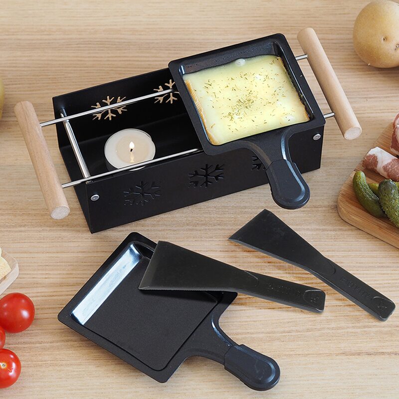 Raclette à la bougie DUO SNOW coloris noir