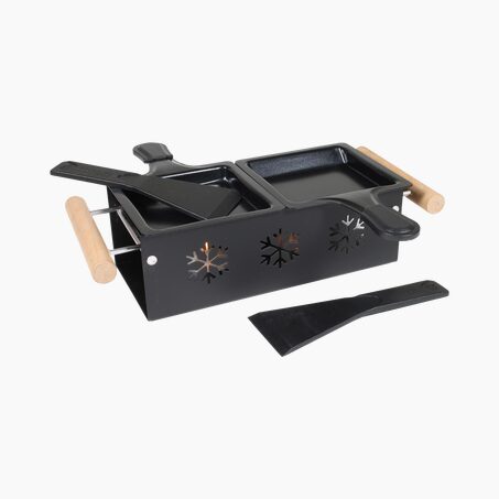 Raclette à la bougie DUO SNOW coloris noir