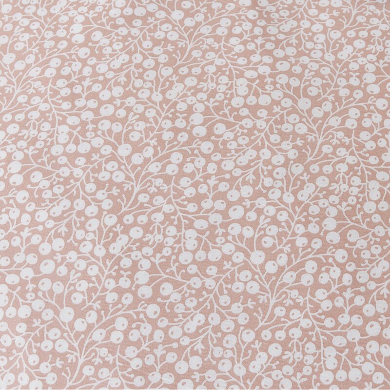 Parure de lit en toile de coton PANGA coloris rose poudré 260 x 240 cm
