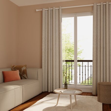 Rideau DIONE coloris beige 140 x 260 cm
